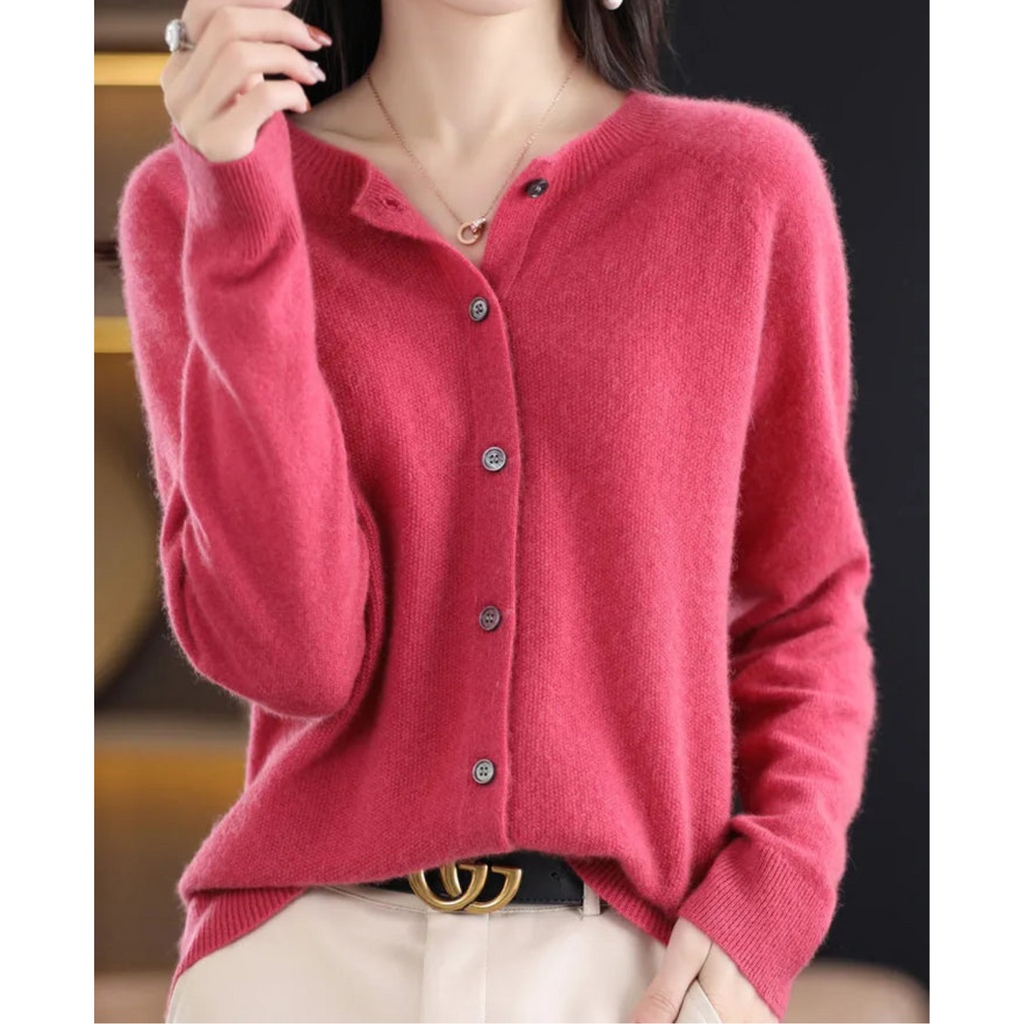 Damen Merinowolle Pullover O-Ausschnitt