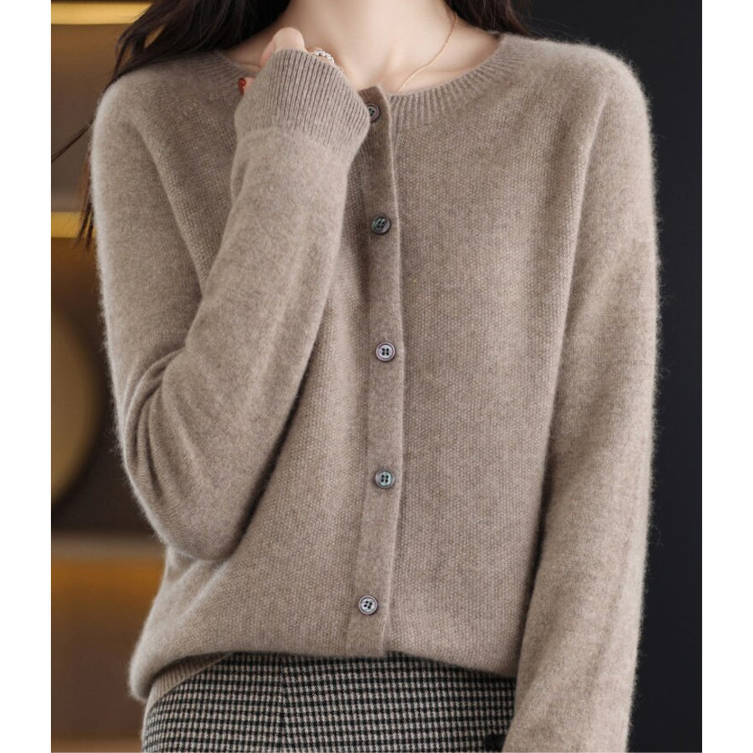 Damen Merinowolle Pullover O-Ausschnitt