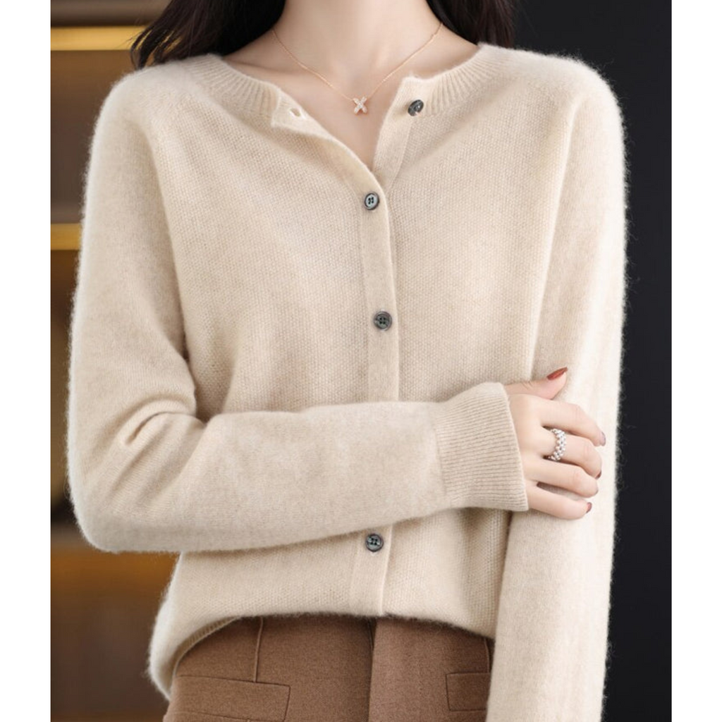 Damen Merinowolle Pullover O-Ausschnitt