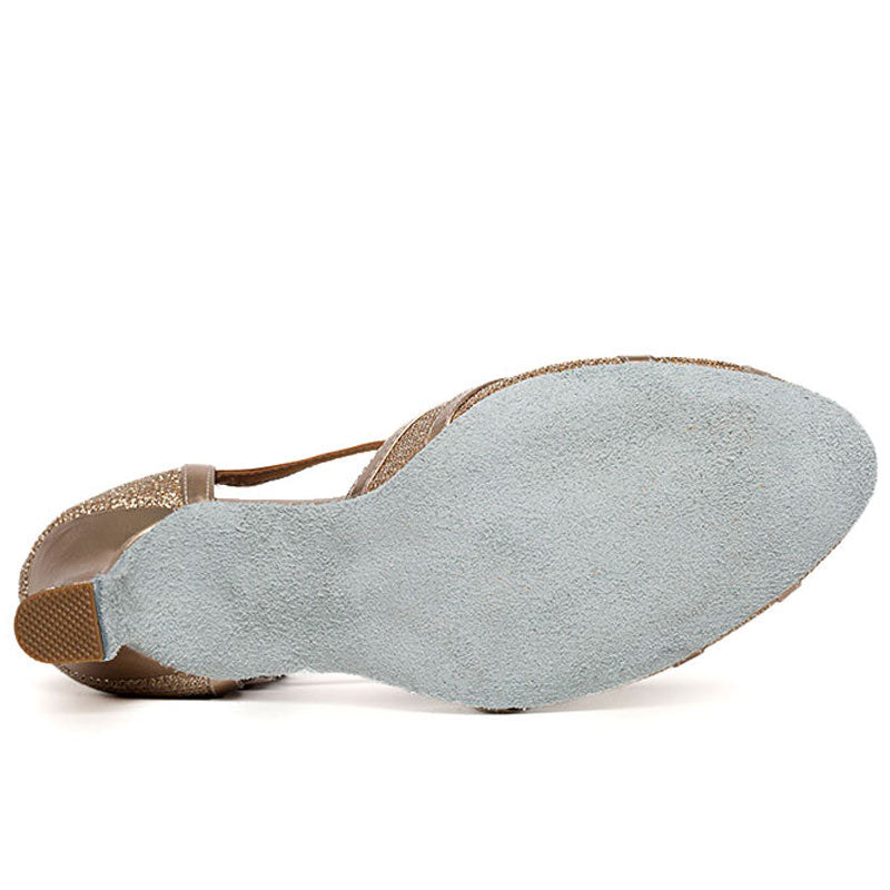 Damenschuhe Latein Tanzschuhe 7cm Absatz Glitzer