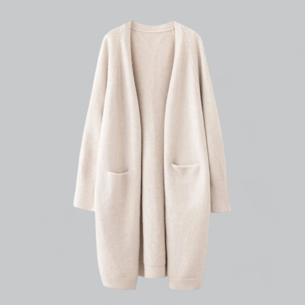 Lange Cashmere Strickjacke für Damen