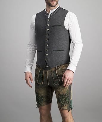 Herren Trachtenweste Grau: Klassisch Elegante Weste