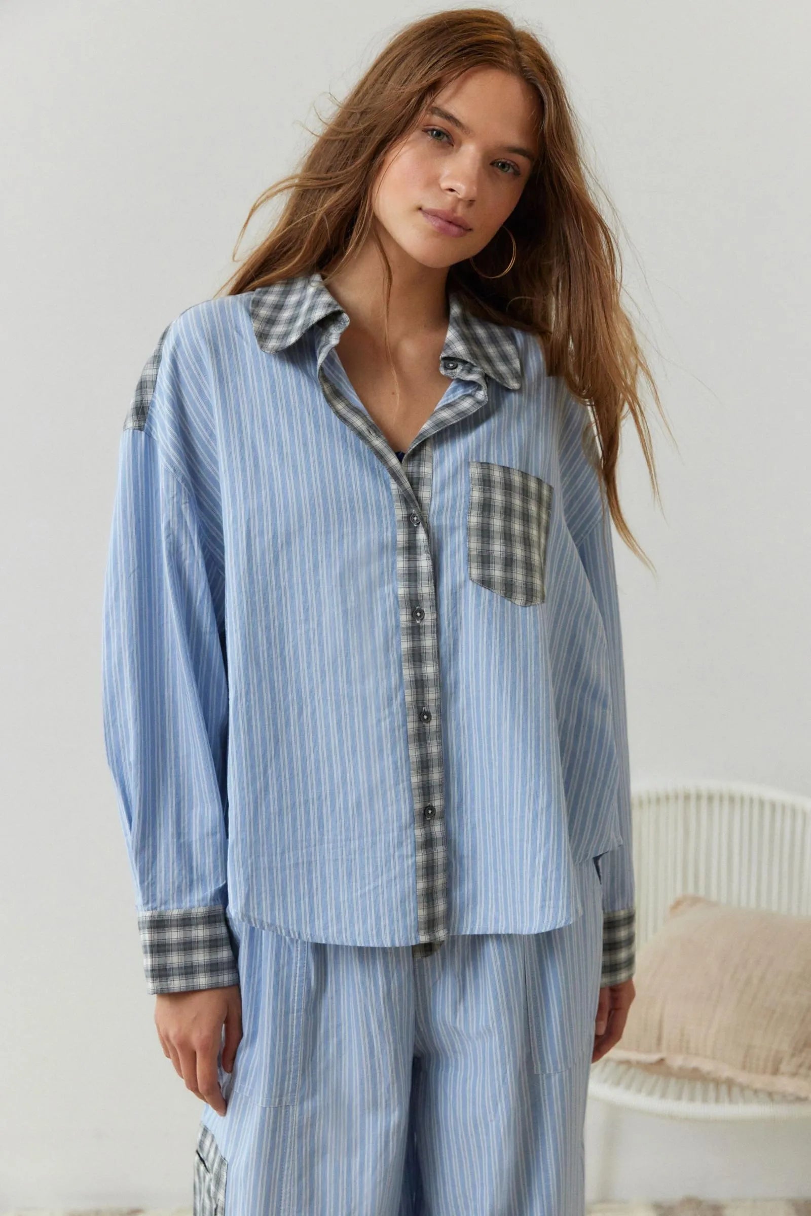 2-teiliger Damen-Pyjama-Set - Lässiger Komfort & Vintage-Stil