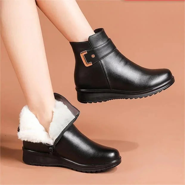 Orthopädischer Lederstiefel mit Wollfutter