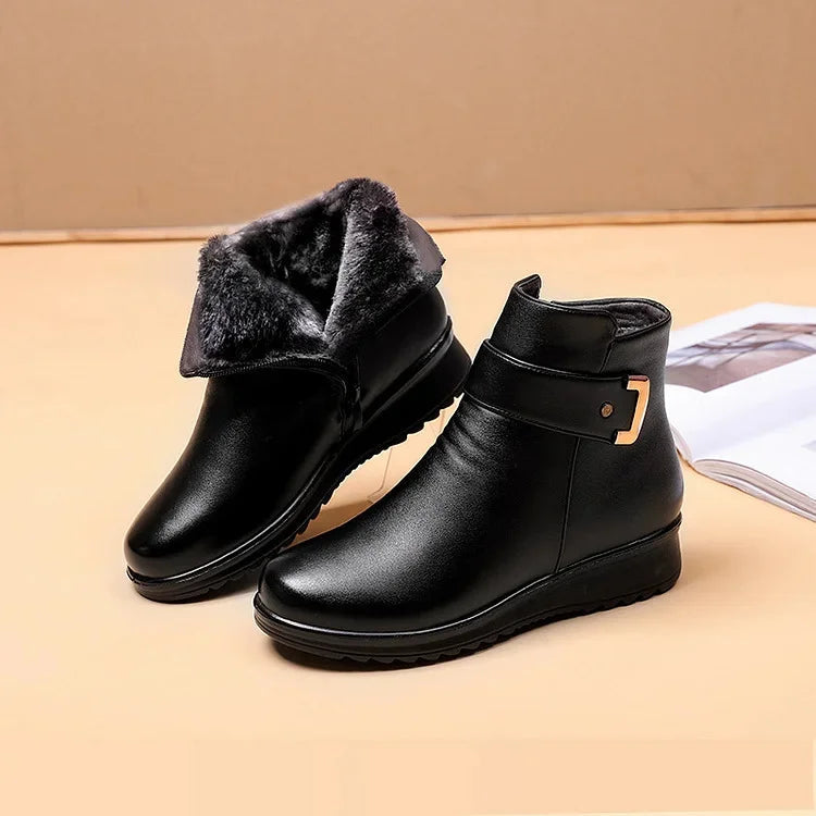 Orthopädischer Lederstiefel mit Wollfutter