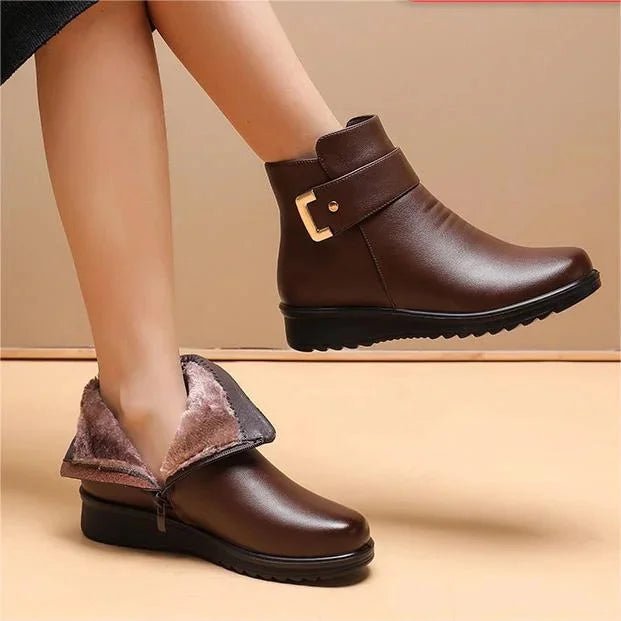 Orthopädischer Lederstiefel mit Wollfutter