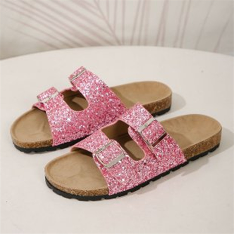 Glitzersandalen mit komfortabler Passform