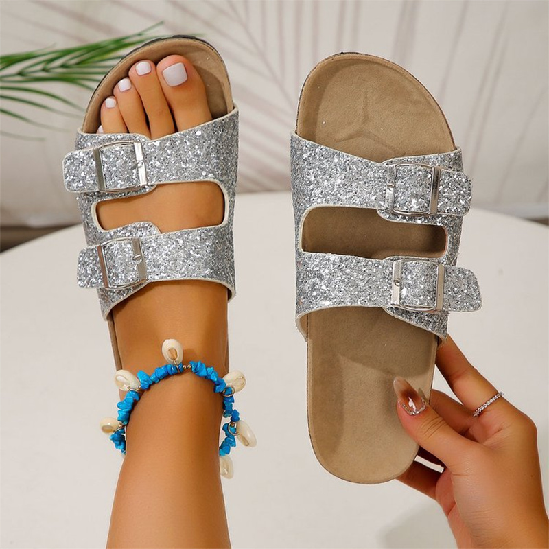Glitzersandalen mit komfortabler Passform