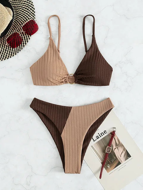 Push-up Bikini Hoch tailliert Damen