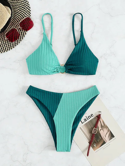 Push-up Bikini Hoch tailliert Damen