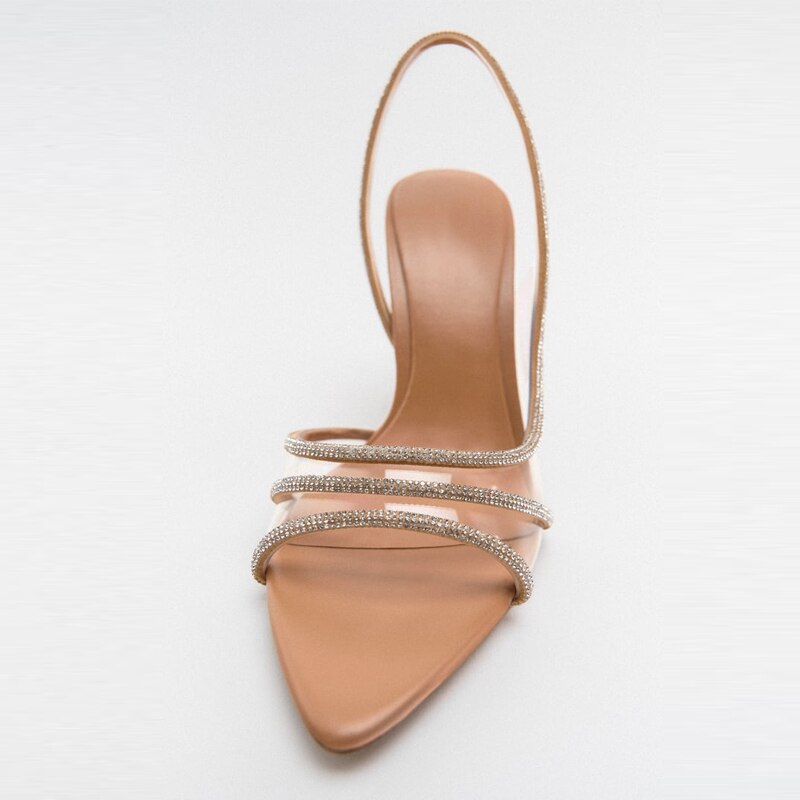 Elegante High-Heel Slingback Peeptoe Sandalen