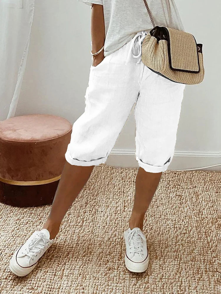 Leichte Baumwoll-Shorts: Sommerliche Damen Shorts