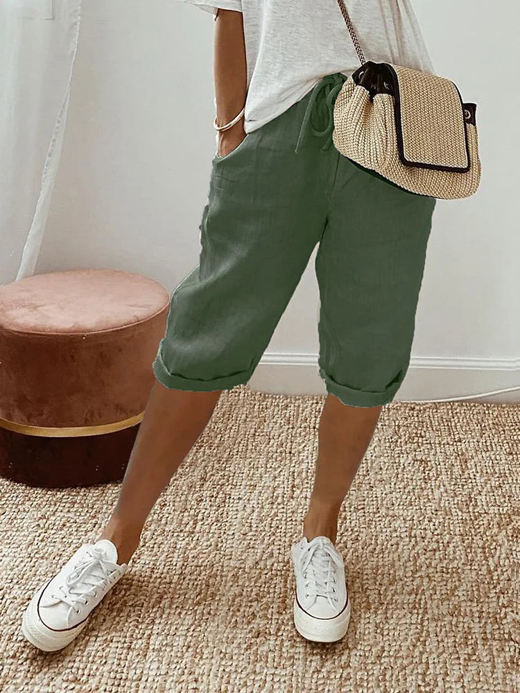 Leichte Baumwoll-Shorts: Sommerliche Damen Shorts