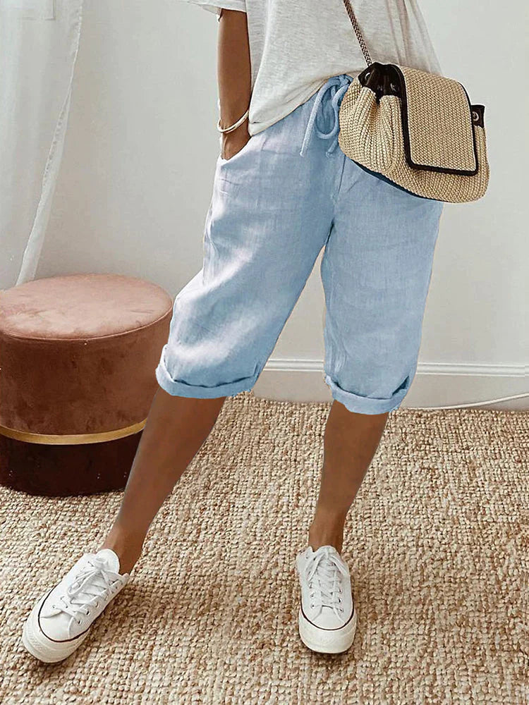 Leichte Baumwoll-Shorts: Sommerliche Damen Shorts
