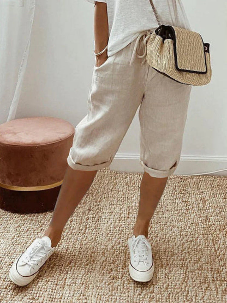 Leichte Baumwoll-Shorts: Sommerliche Damen Shorts