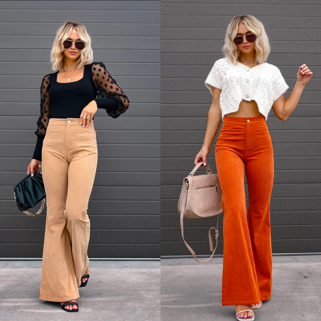 Kurvenbetonte Schlaghose - Elegante Flare Hose