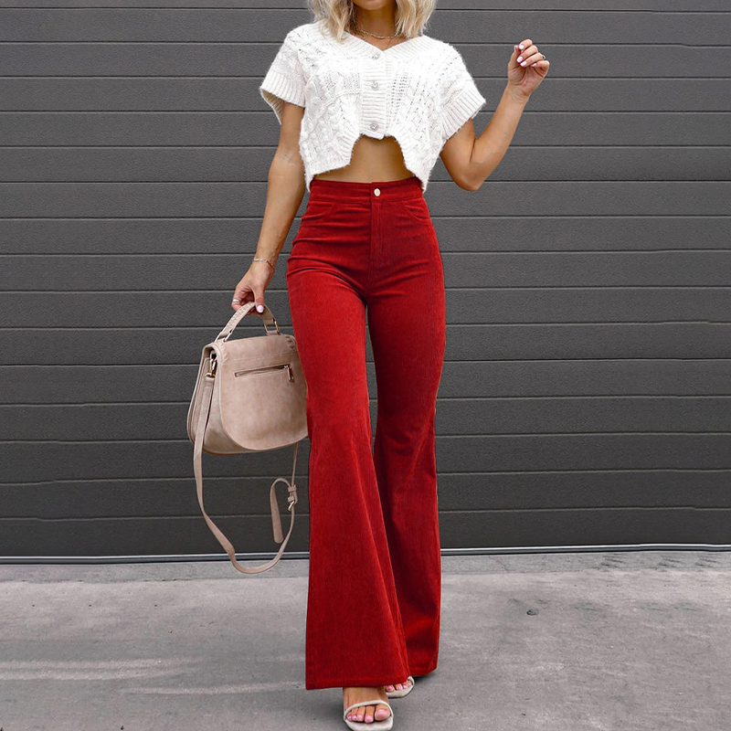 Kurvenbetonte Schlaghose - Elegante Flare Hose