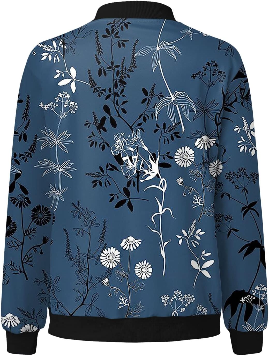 Damen Bomberjacke mit Blumenmuster