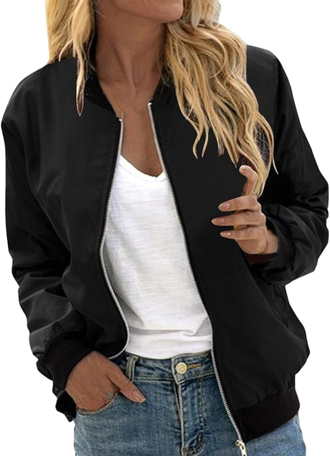 Damen Bomberjacke mit Blumenmuster