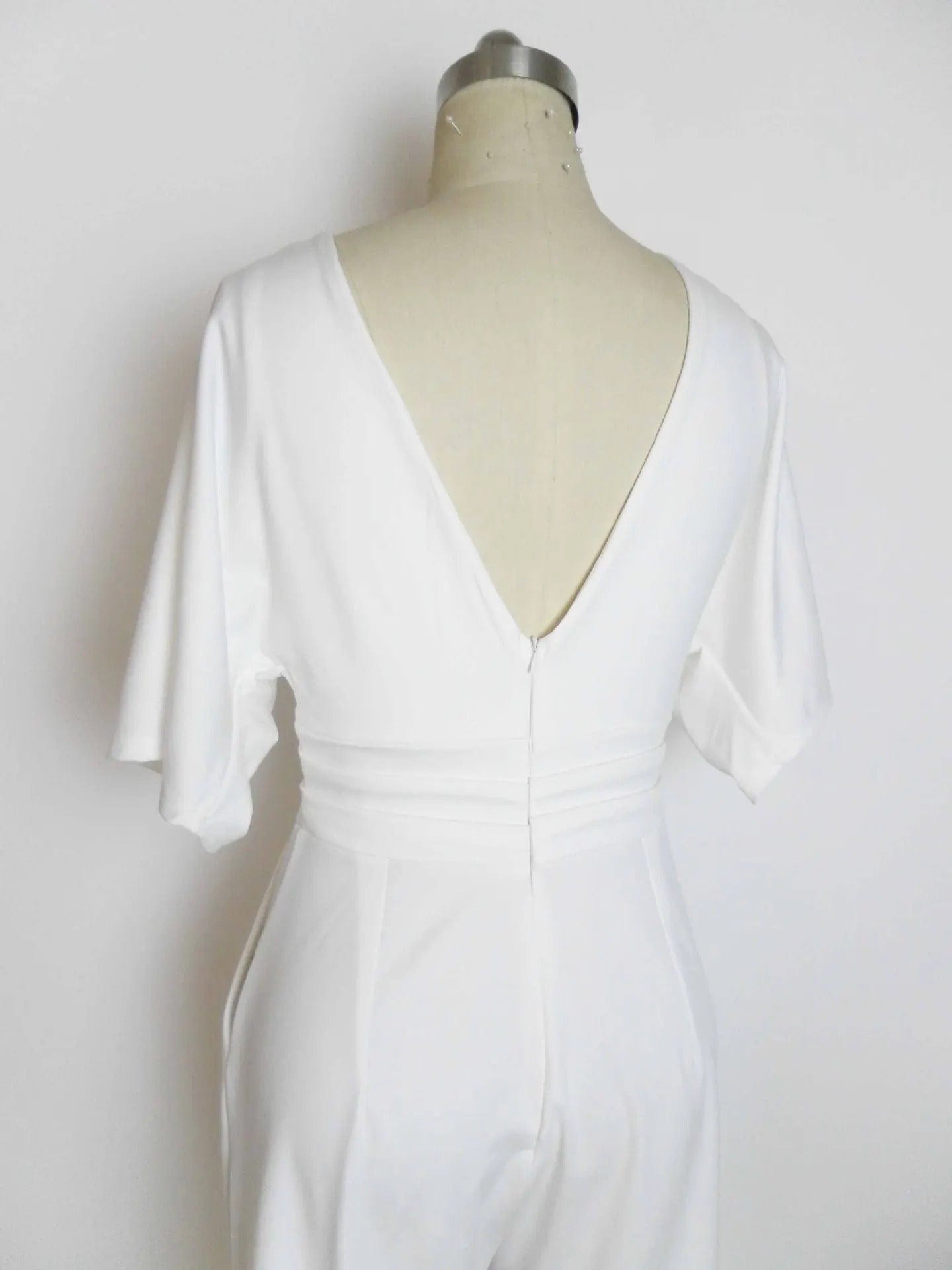 Eleganter V-Ausschnitt Jumpsuit mit weiten Beinen