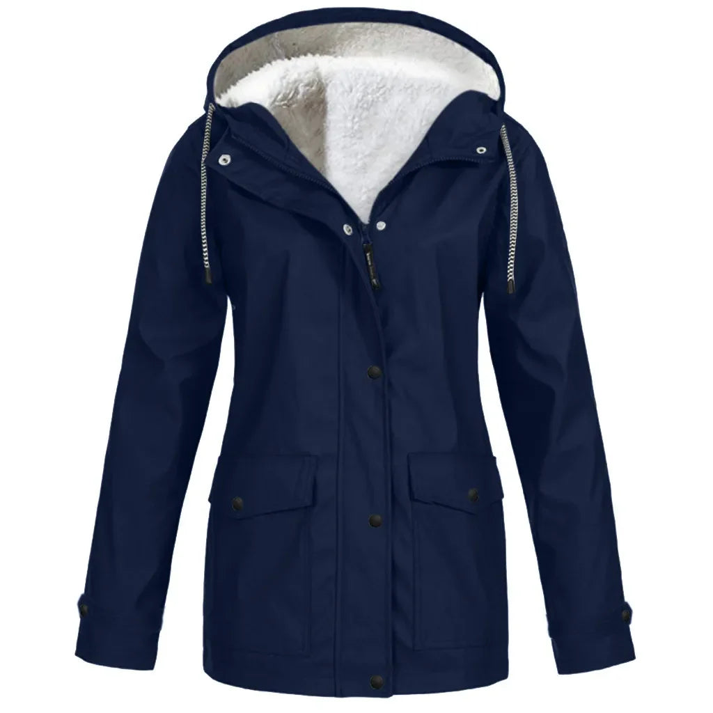 Wind- und Wasserdichte Outdoorjacke mit Fleecefutter