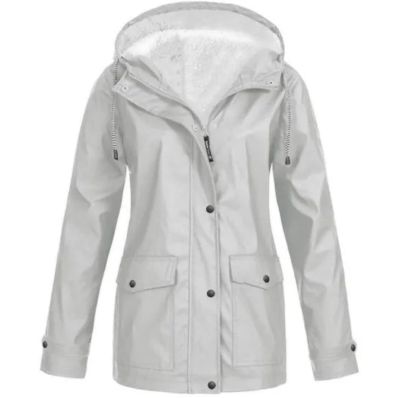 Wind- und Wasserdichte Outdoorjacke mit Fleecefutter