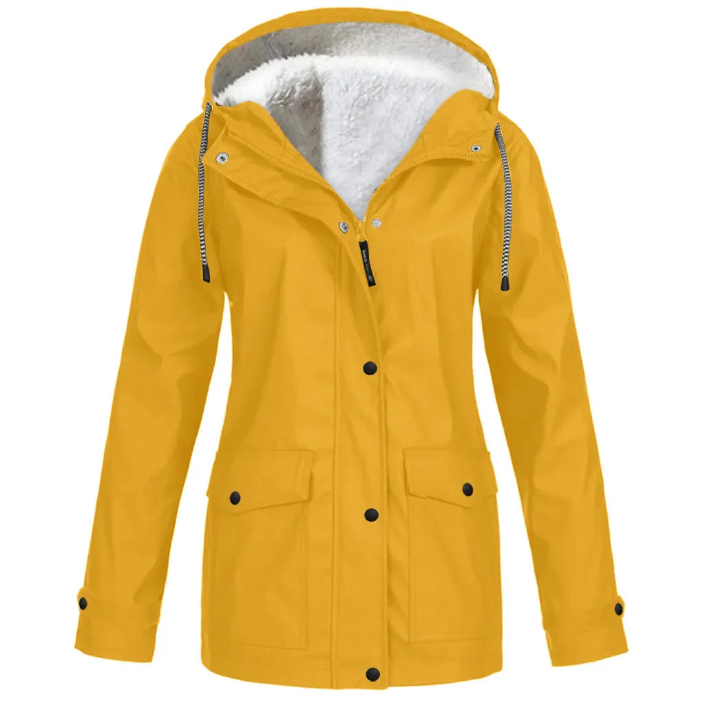 Wind- und Wasserdichte Outdoorjacke mit Fleecefutter