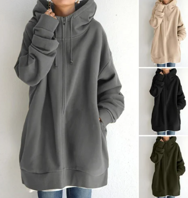 Damen-Hoodie mit Reißverschluss - Herbst/Winter