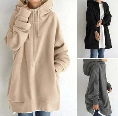 Damen-Hoodie mit Reißverschluss - Herbst/Winter