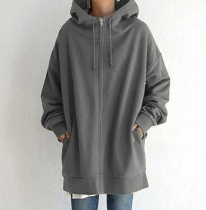 Damen-Hoodie mit Reißverschluss - Herbst/Winter