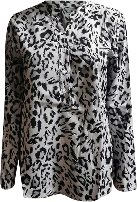 Leoprint Bluse - Trendiges Blusenshirt