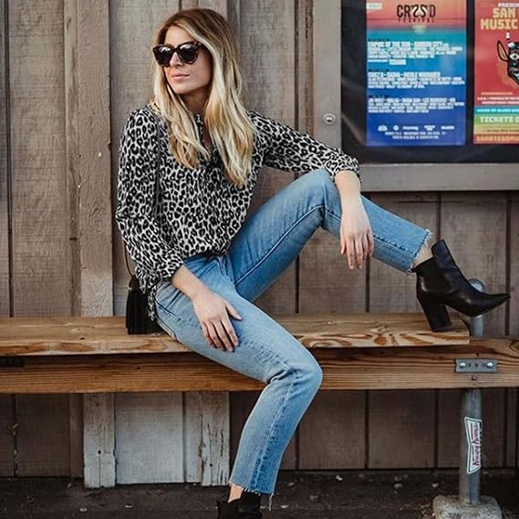 Leoprint Bluse - Trendiges Blusenshirt