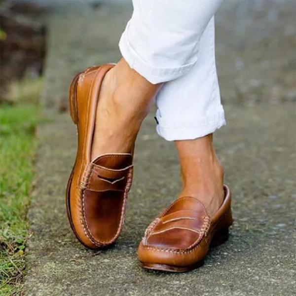 Leder Orthopädische Slipper Damen