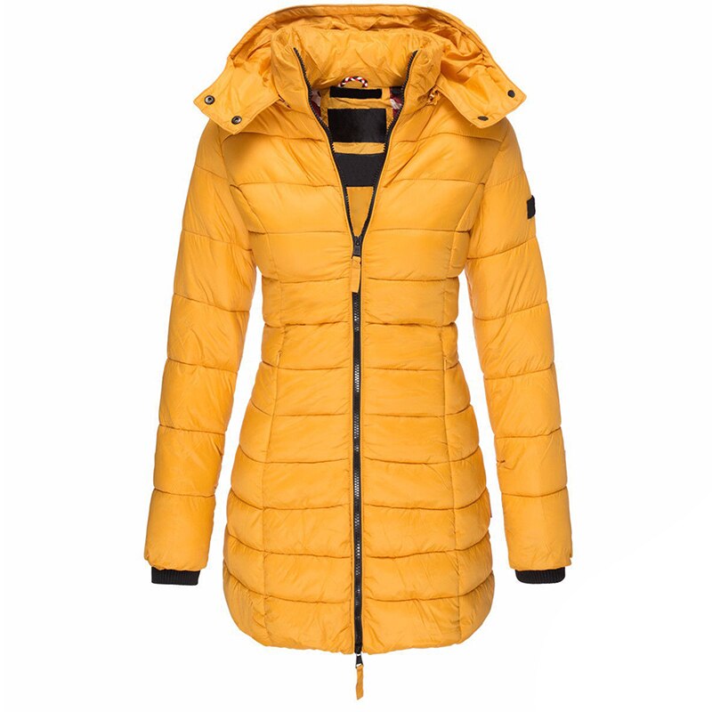 Daunenjacke mit Kapuze und Reißverschluss