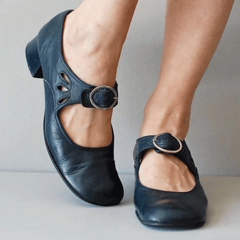 Leder-Sandalen mit Dämpfung für Fuß- und Knieschmerzen