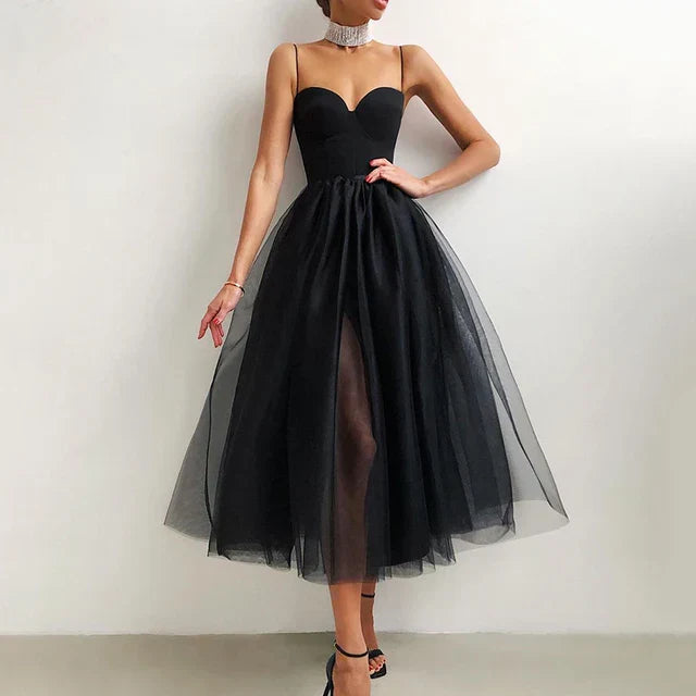 Elegantes Tüll-Korsett-Abendkleid