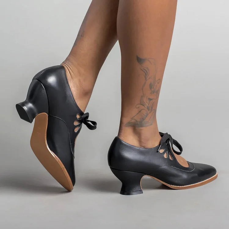 Edwardianische Damenschuhe aus Leder