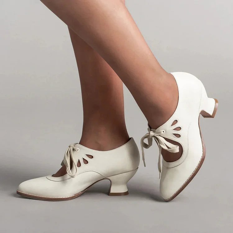 Edwardianische Damenschuhe aus Leder