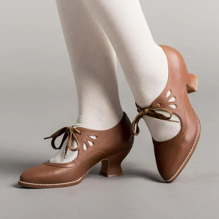 Edwardianische Damenschuhe aus Leder