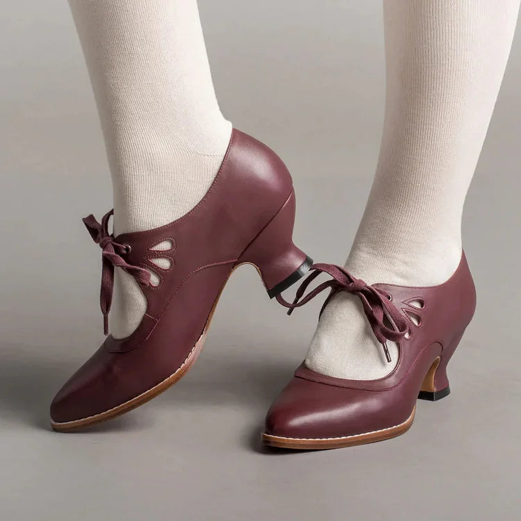 Edwardianische Damenschuhe aus Leder