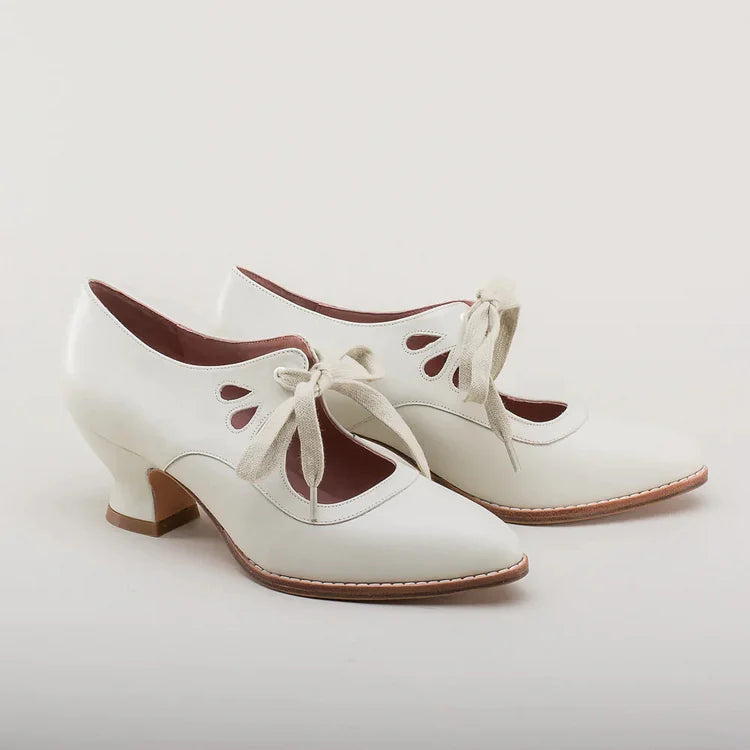 Edwardianische Damenschuhe aus Leder