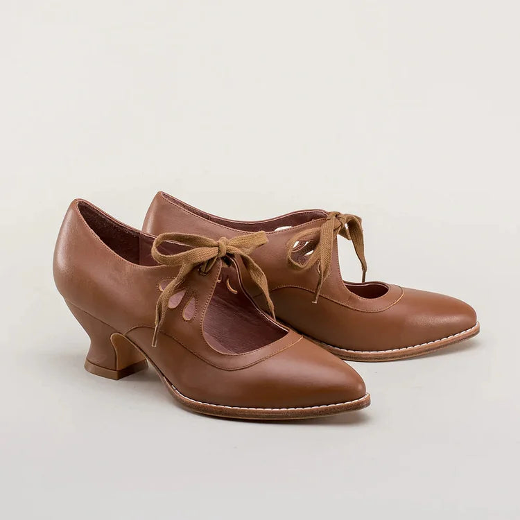 Edwardianische Damenschuhe aus Leder