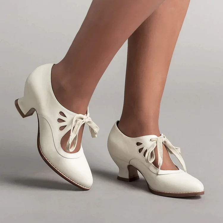 Edwardianische Damenschuhe aus Leder