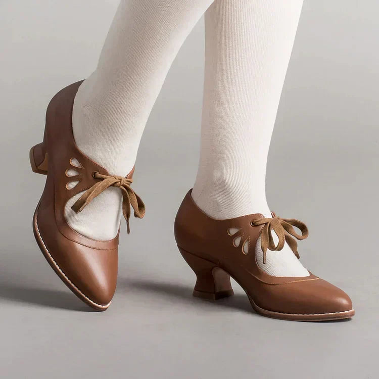 Edwardianische Damenschuhe aus Leder