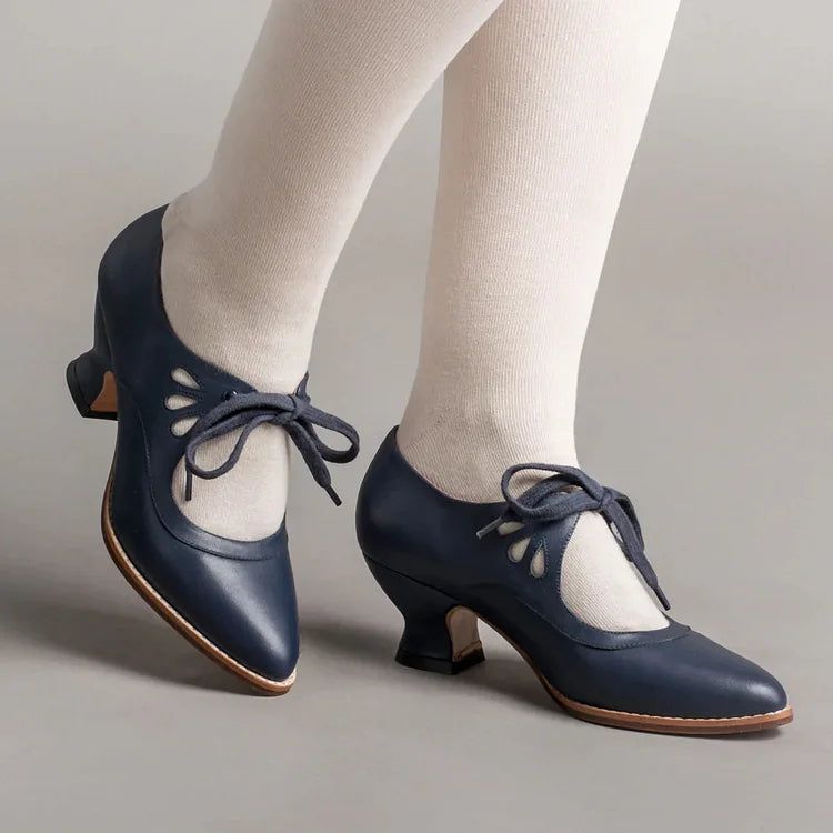 Edwardianische Damenschuhe aus Leder