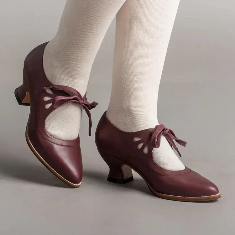 Edwardianische Damenschuhe aus Leder