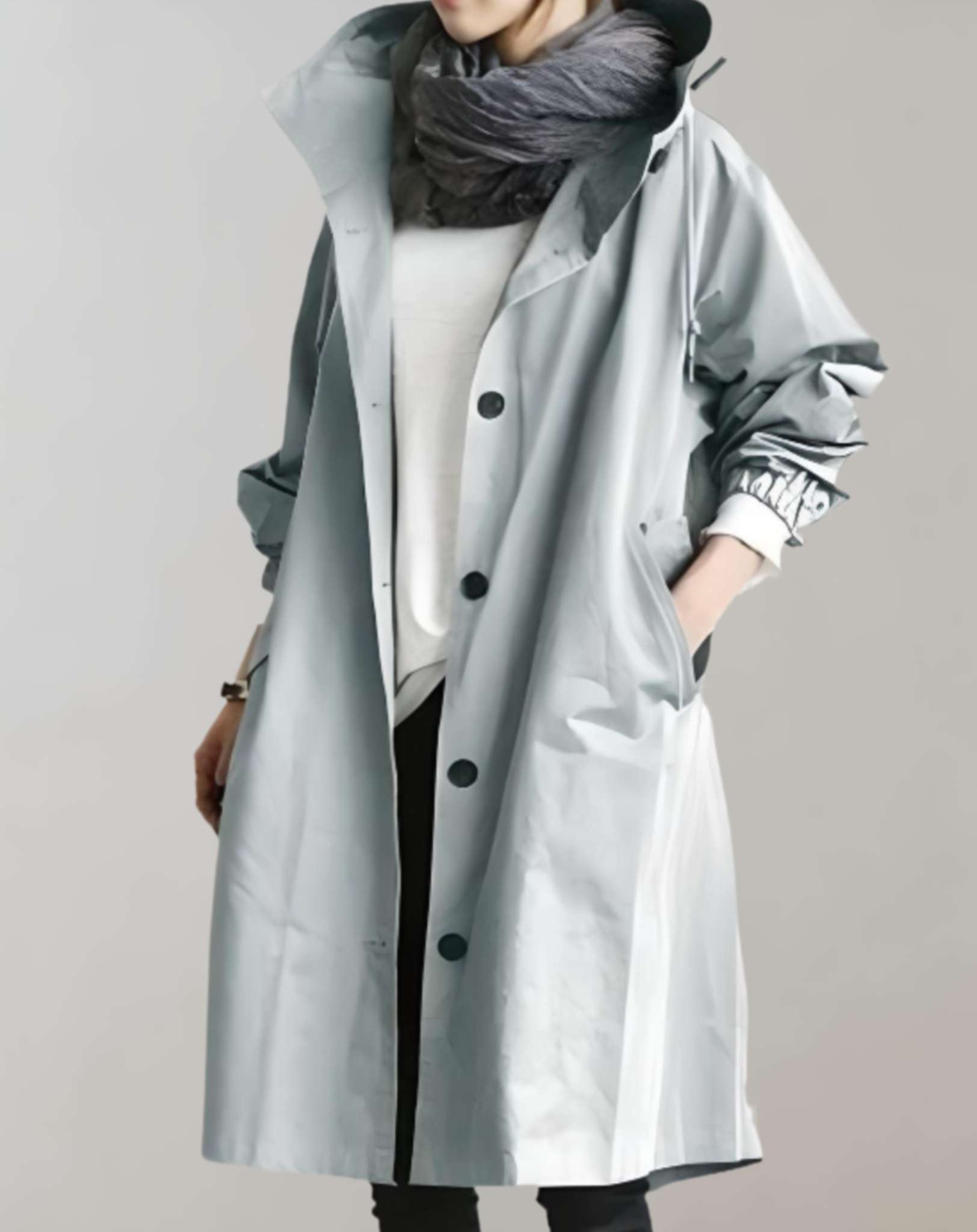 Wasserfester Kapuzen-Trenchcoat - Warm & Stilvoll