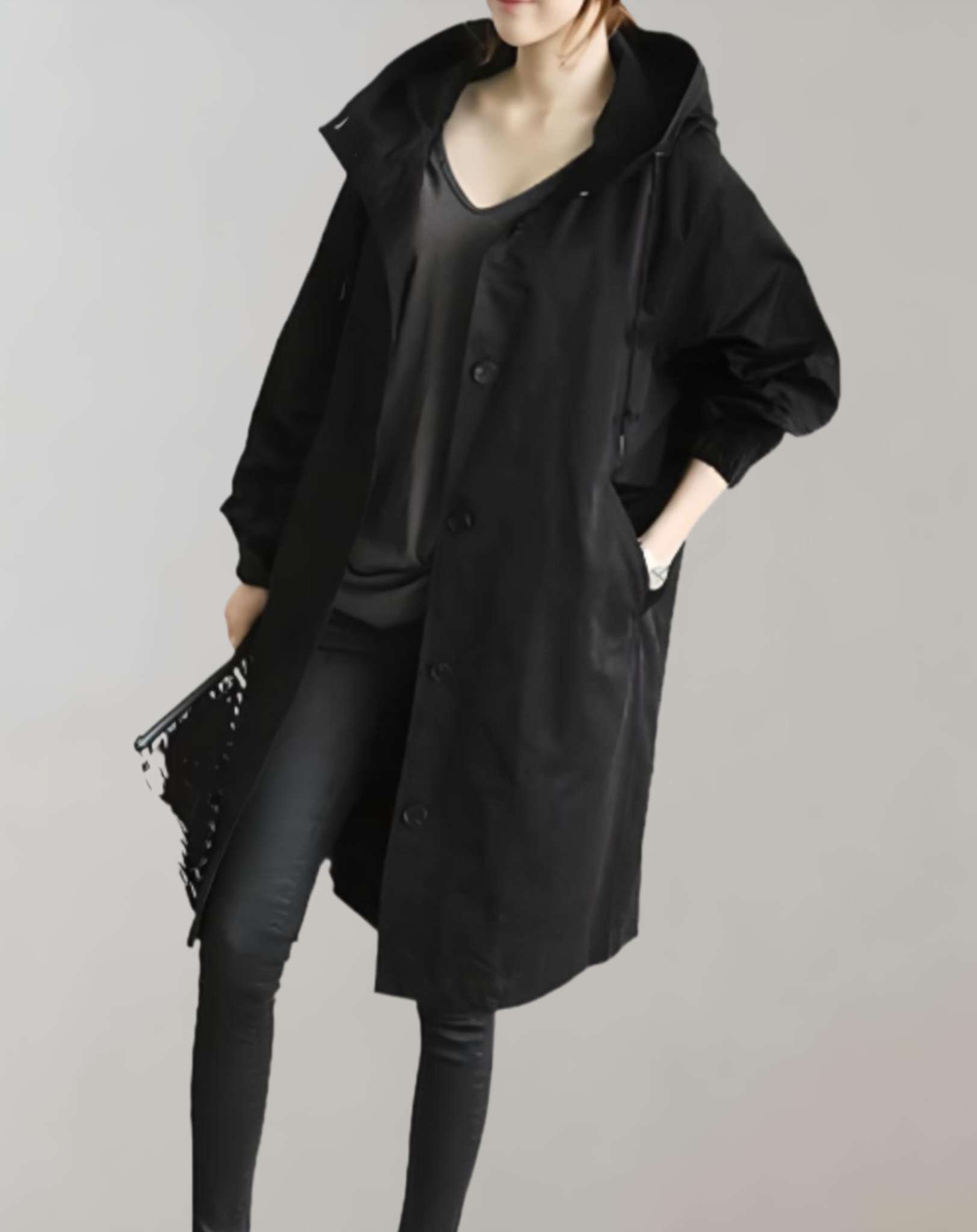 Wasserfester Kapuzen-Trenchcoat - Warm & Stilvoll