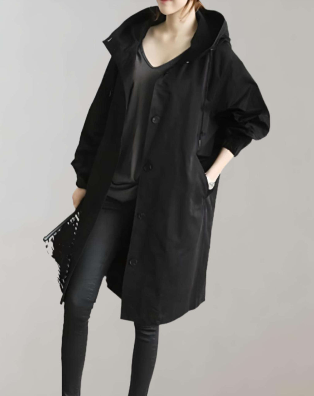 Wasserfester Kapuzen-Trenchcoat - Warm & Stilvoll