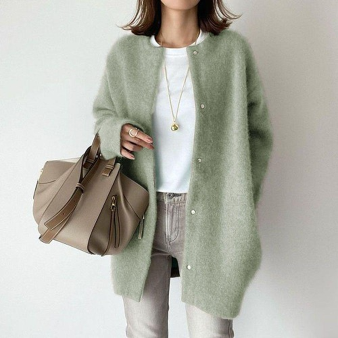 Stilvolle Damen-Strickjacke mit Taschen